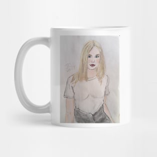 Elle Fanning Watercolor Mug